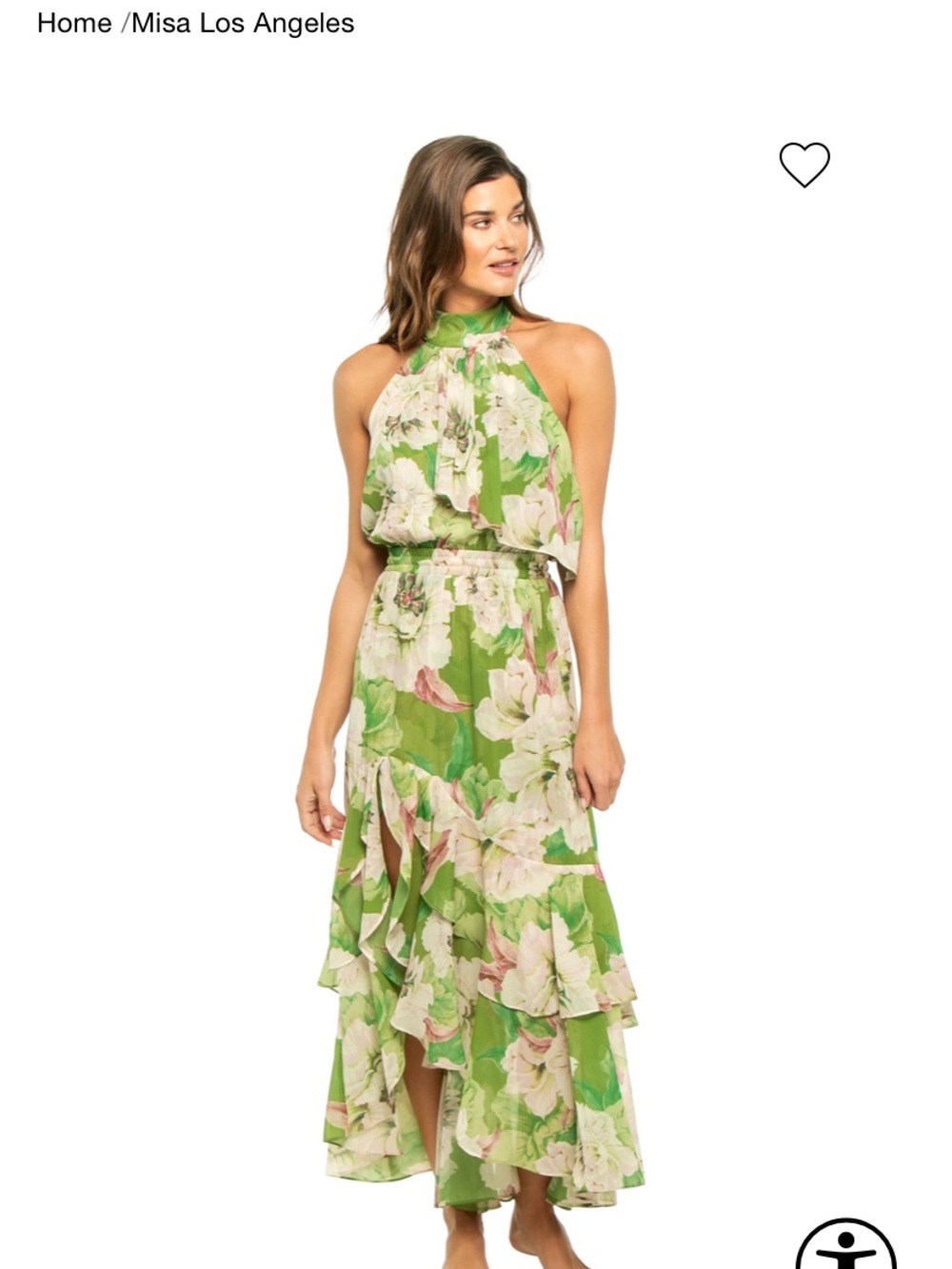 Misa Los Angeles Pink Floral Halter High-Low Dress by revolve